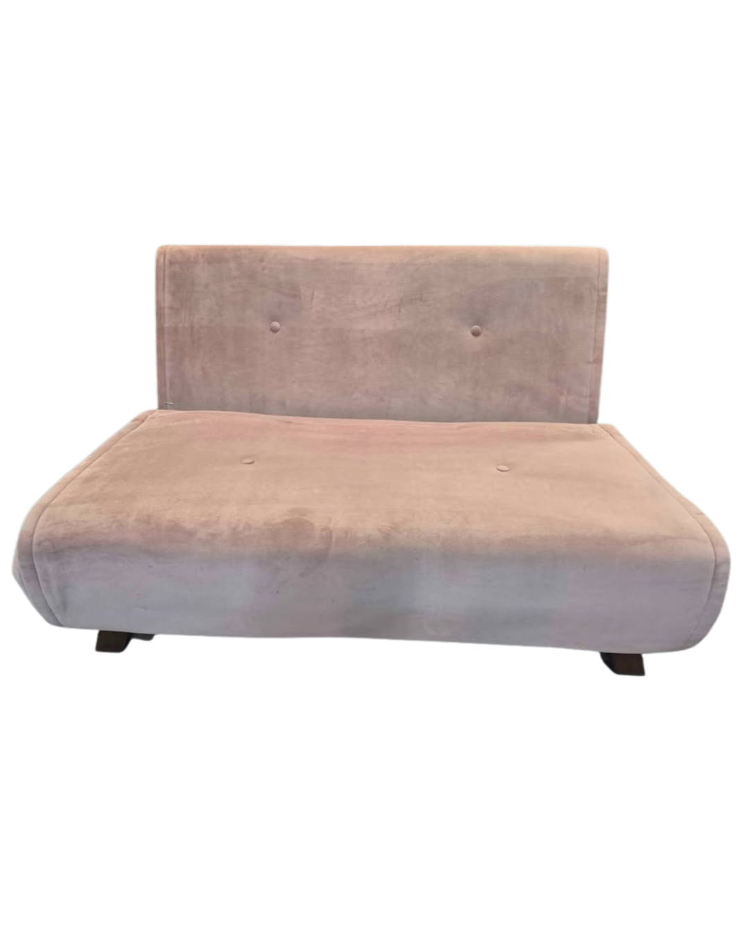 Small MADE Pink Velvet Sofa Bed